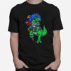 Dinosaur T Rex Pirate Jolly Roger Halloween Costume T-Shirt