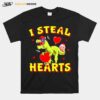 Dinosaur Valentines Day I Steal Hearts T-Shirt