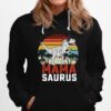 Dinosaurus T Rex Mama Saurus Vintage Sunset Hoodie