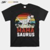 Dinosaurus T Rex Mama Saurus Vintage Sunset T-Shirt