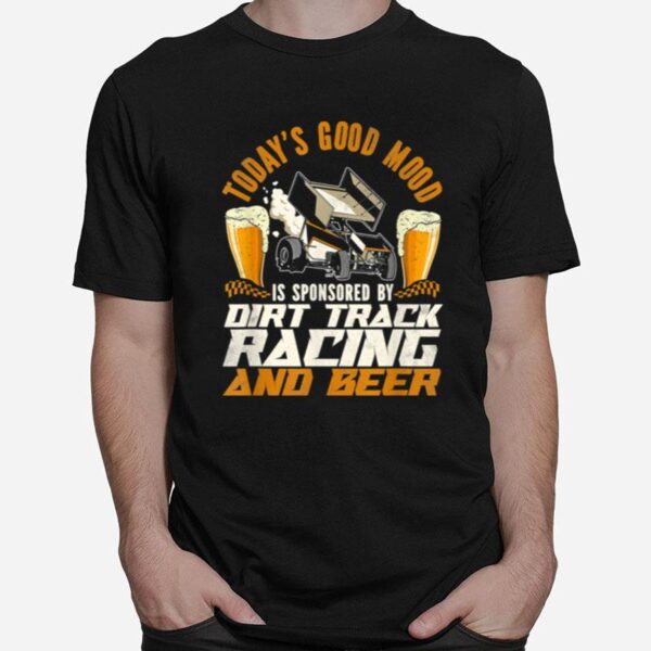 Dirt Track Racing Race Sprint Car Vintage Beer T-Shirt