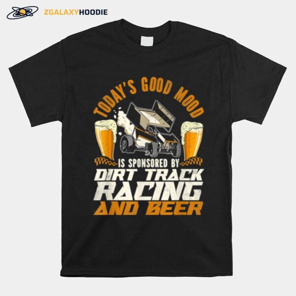 Dirt Track Racing Race Sprint Car Vintage Beer T-Shirt