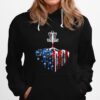 Disc Golf American Flag Bleeding Hoodie