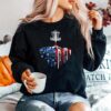 Disc Golf American Flag Bleeding Sweater