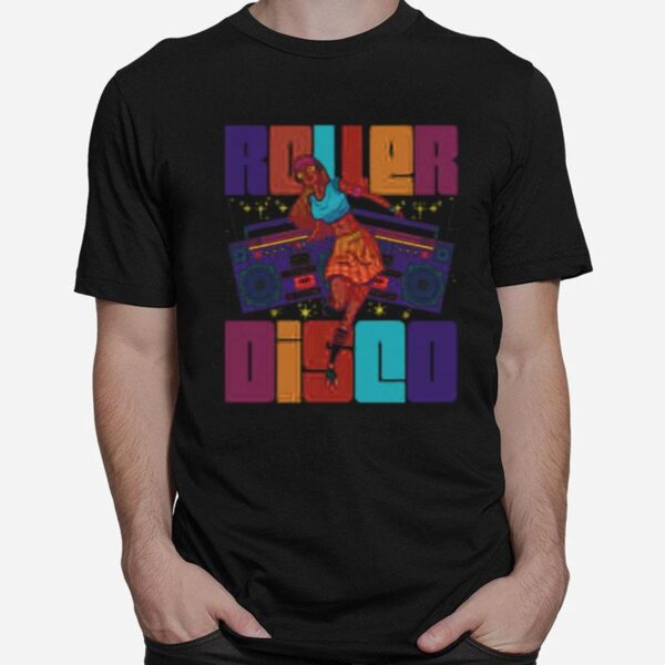 Disco Retro 70S 80S Skater Roller Skating T-Shirt