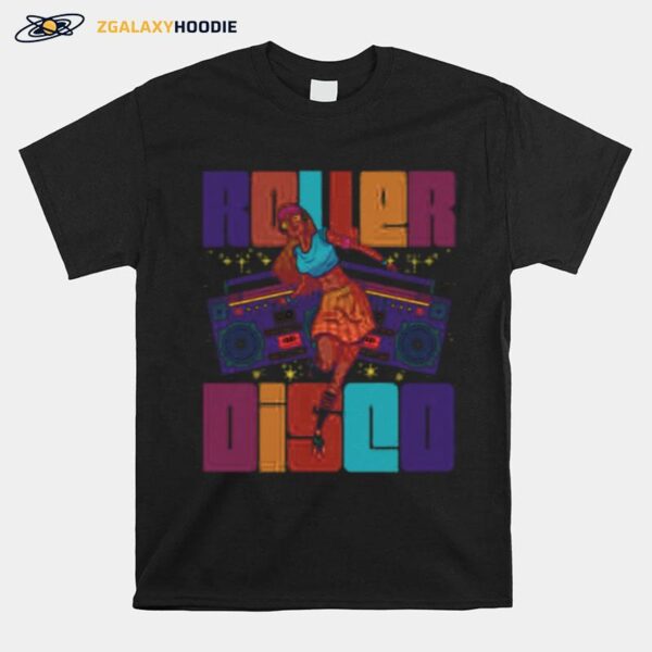 Disco Retro 70S 80S Skater Roller Skating T-Shirt