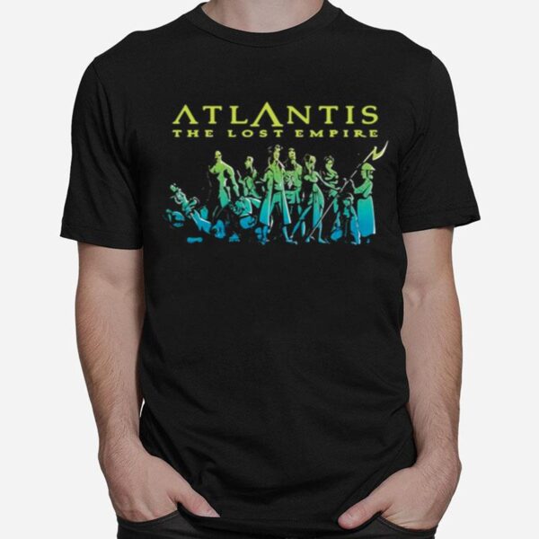 Disney Atlantis The Lost Empire Characters Gradient T-Shirt