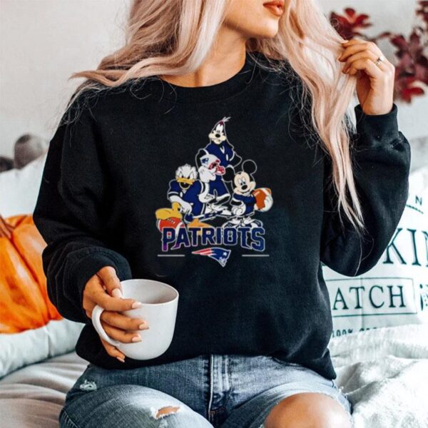 Disney Characters Mashup New England Patriots Sweater