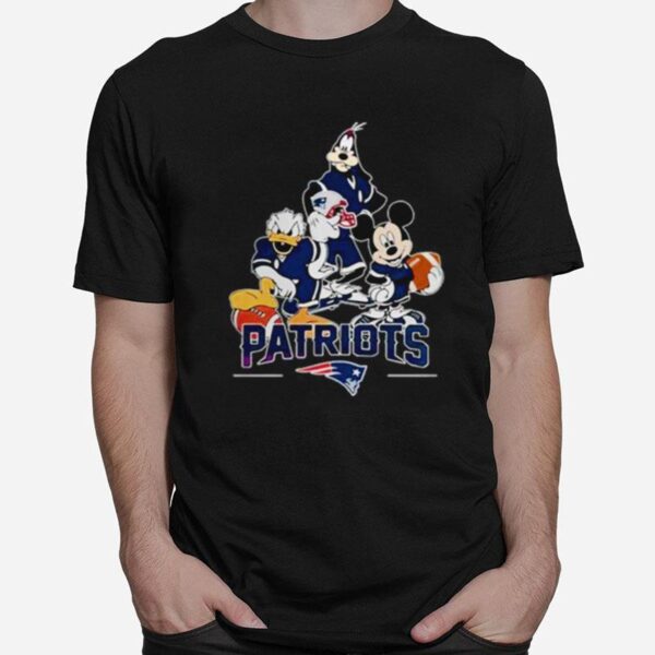 Disney Characters Mashup New England Patriots T-Shirt