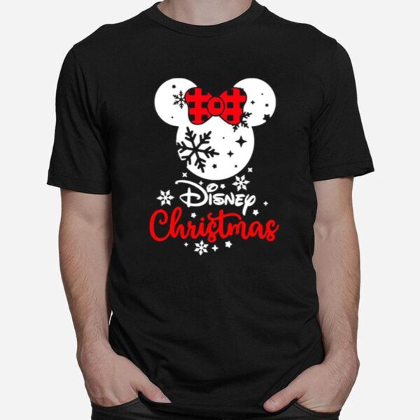 Disney Christmas Mickey Red Bow T-Shirt