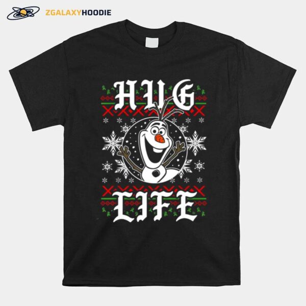 Disney Frozen Olaf Hug Life Ugly Christmas T-Shirt