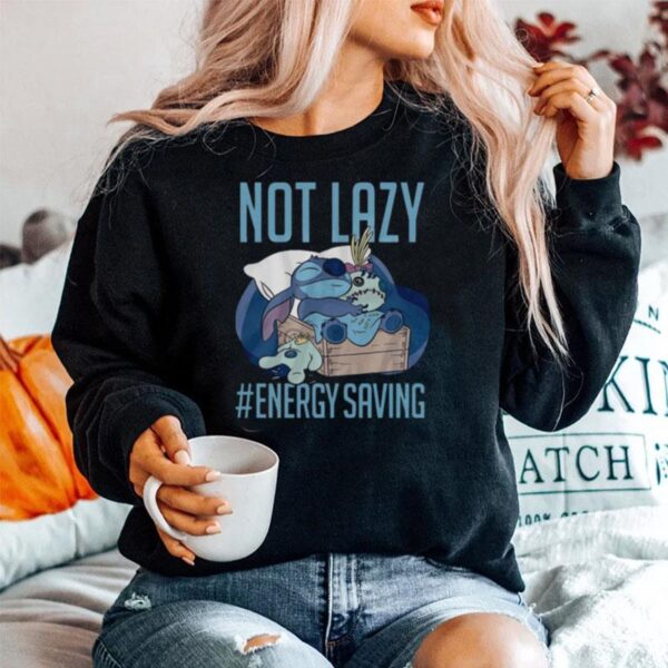 Disney Lilo Stitch Not Lazy Energy Saving Sweater