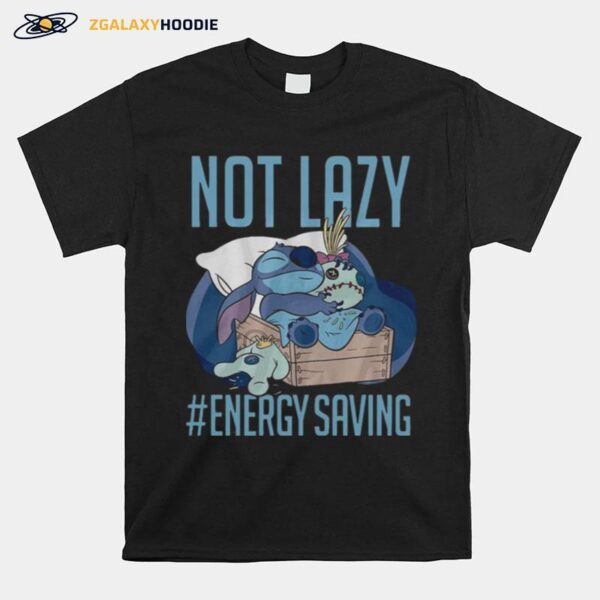 Disney Lilo Stitch Not Lazy Energy Saving T-Shirt