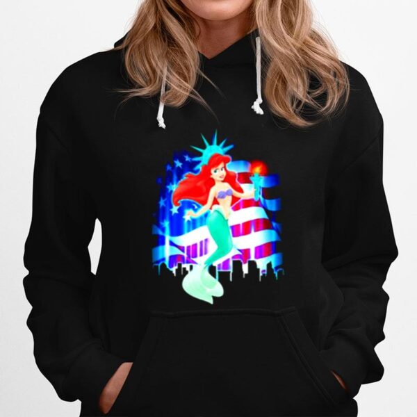 Disney Little Mermaid Ariel 4Th Of July Independence Hoodie