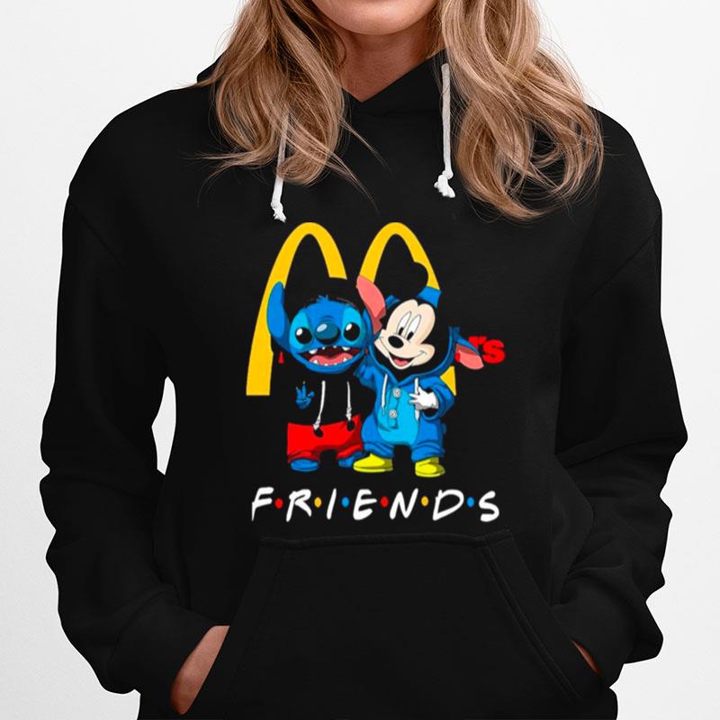 Disney Mickey Mouse And Baby Stitch Friends With Mc Donalds Hoodie