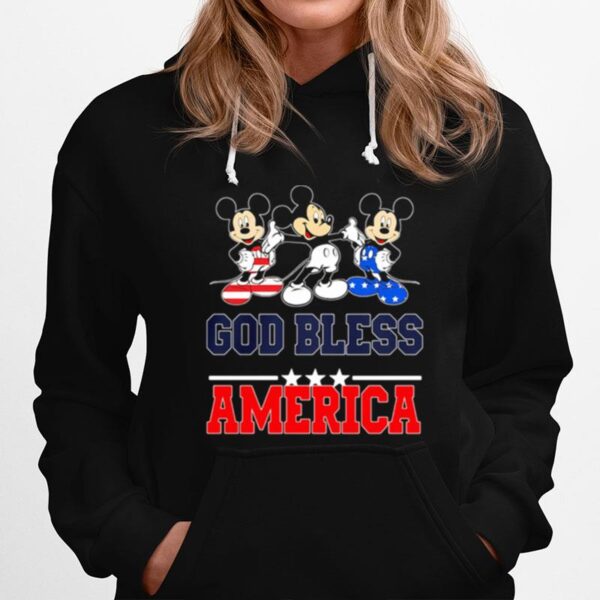 Disney Mickey Mouse God Bless America Happy Independence Day Hoodie