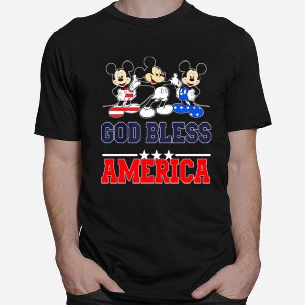 Disney Mickey Mouse God Bless America Happy Independence Day T-Shirt