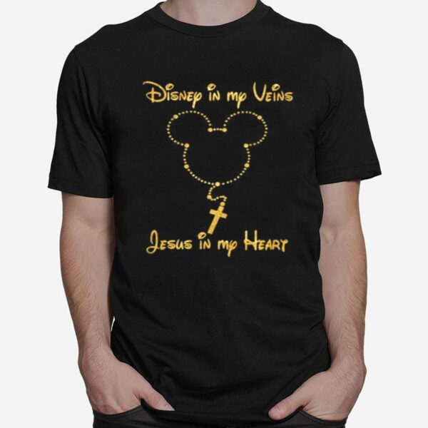 Disney Mickey Mouse In My Veins Jesus In My Heart T-Shirt