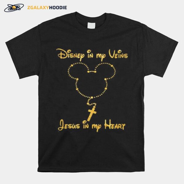 Disney Mickey Mouse In My Veins Jesus In My Heart T-Shirt