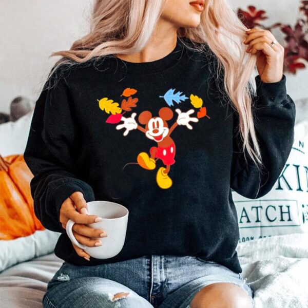 Disney Mickey Mouse Thanksgiving Autumn Fun Sweater