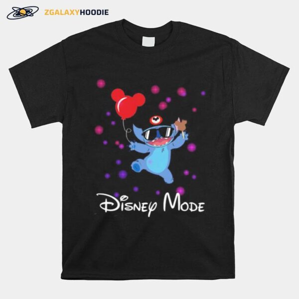 Disney Mode Stitch Holding Balloon Mickey Mouse T-Shirt