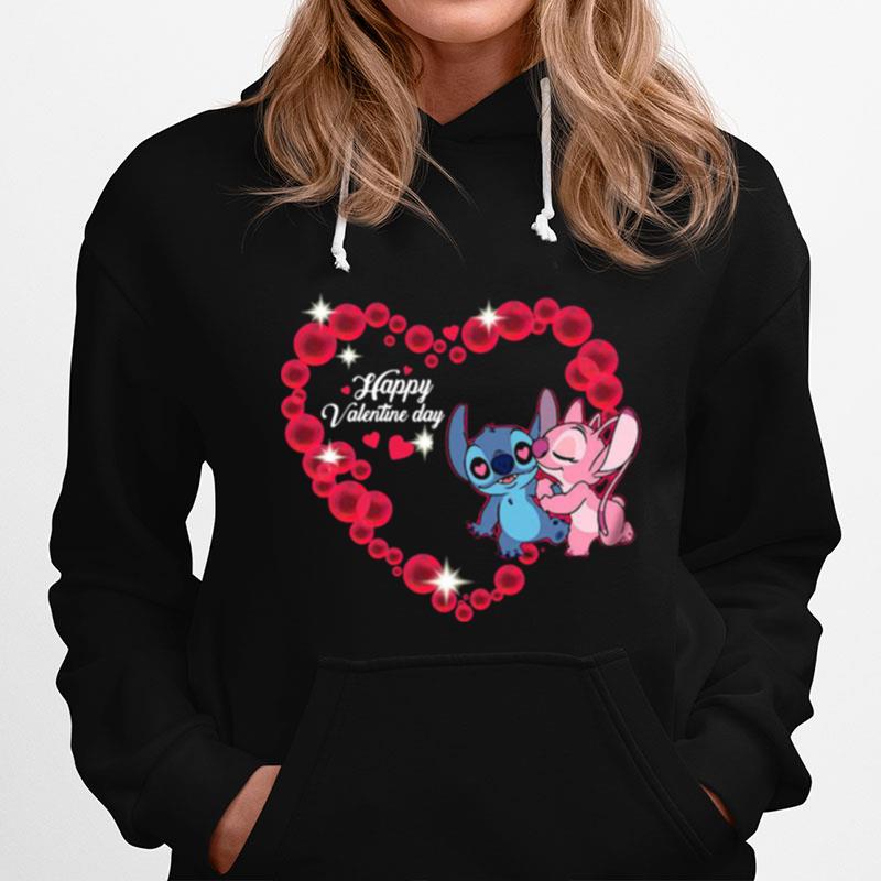 Disney Stitch And Lilo Happy Valentine Day Hoodie