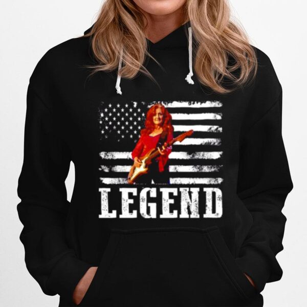 Distressed American Flag Legend Bonnie Raitt Hoodie