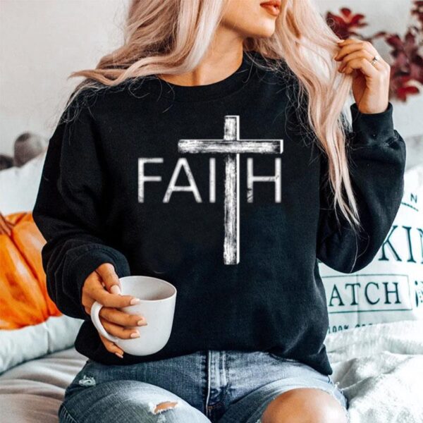 Distressed Faith Christian Sweater