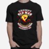 Distressed Grumpy Old Man I Cant Go To Hell The Devil Still Has Restraining Order Against Me Flaming Skull T-Shirt