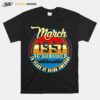 Distressed Retro March 1951 70Th Birthday T-Shirt