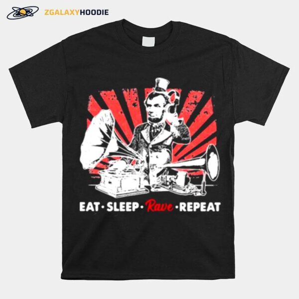 Dj Lincol Eat Sleep Rave Repeat T-Shirt