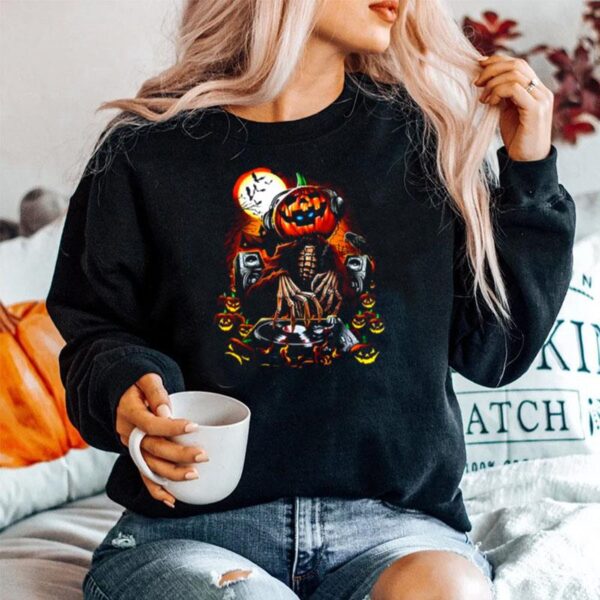 Dj Pumpkinhead Funny Movies For Her Horror Movie Sweater