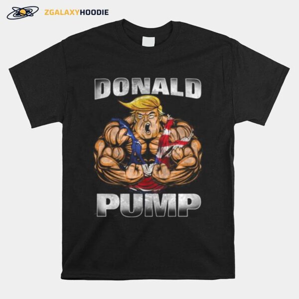 Donald Trump Pump American Flag Independence Day T-Shirt