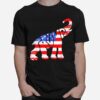 Donald Trump Republican Elephant American Flag Independence Day T-Shirt