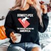 Donkey Pox The Disease Destroying America Flag Unisex Sweater