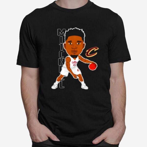 Donovan Mitchell Dribble By Cleveland Cavaliers T-Shirt