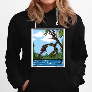 Dont Give Up Frog Snake Reptile Novelty Hoodie