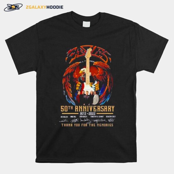 Eagle 50Th Anniversary 1972 2022 Signatures Thank You For The Memories T-Shirt