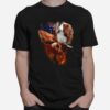 Eagle Cavalier King Charles Spaniel American Wings Happy 4Th Of July T-Shirt