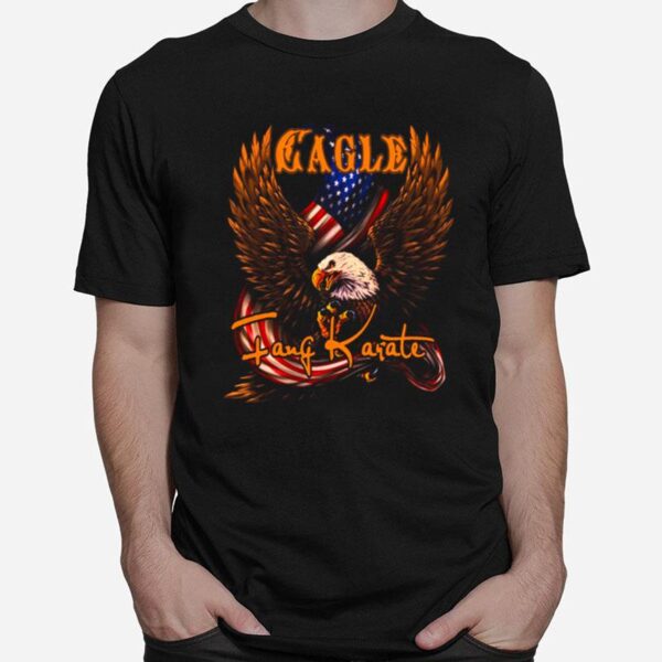 Eagle Fang Karate With Usa Flag T-Shirt