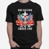 Eagle Holding Skull Kansas City Chiefs One Nation Under God Signatures T-Shirt