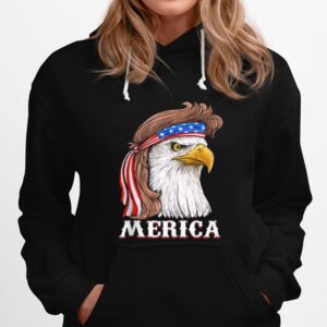 Eagle Mullet 4Th Of July Usa American Flag Merica Hoodie