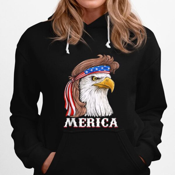 Eagle Mullet 4Th Of July Usa American Flag Merica Hoodie