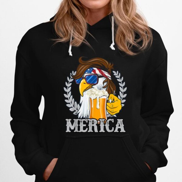 Eagle Mullet Merica Mens 4Th Of July American Flag Usa T B0B45Qtvmf Hoodie