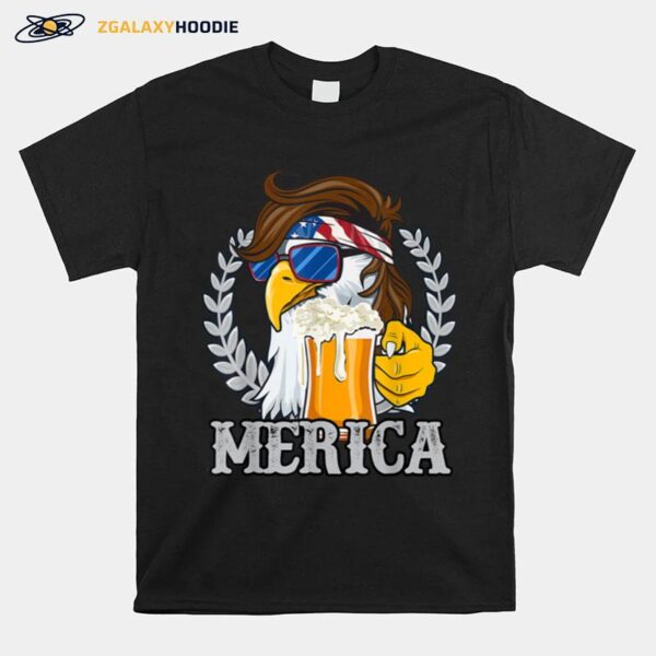 Eagle Mullet Merica Mens 4Th Of July American Flag Usa T B0B45Qtvmf T-Shirt