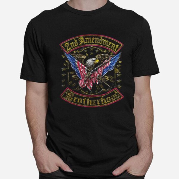 Eagles 2Nd Amendment Brotherhood American Flag T-Shirt