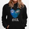 Eagles 76Ers Its In My Dna Heart Fingerprints Hoodie