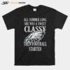 Eagles All Summer Long She Was A Sweet Classy Lady Then Football Started T-Shirt