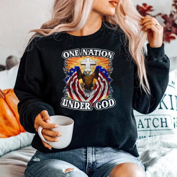 Eagles American Flag One Nation Under God Sweater