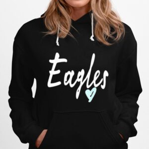 Eagles Heart School Sports Fan Team Spirit Hoodie